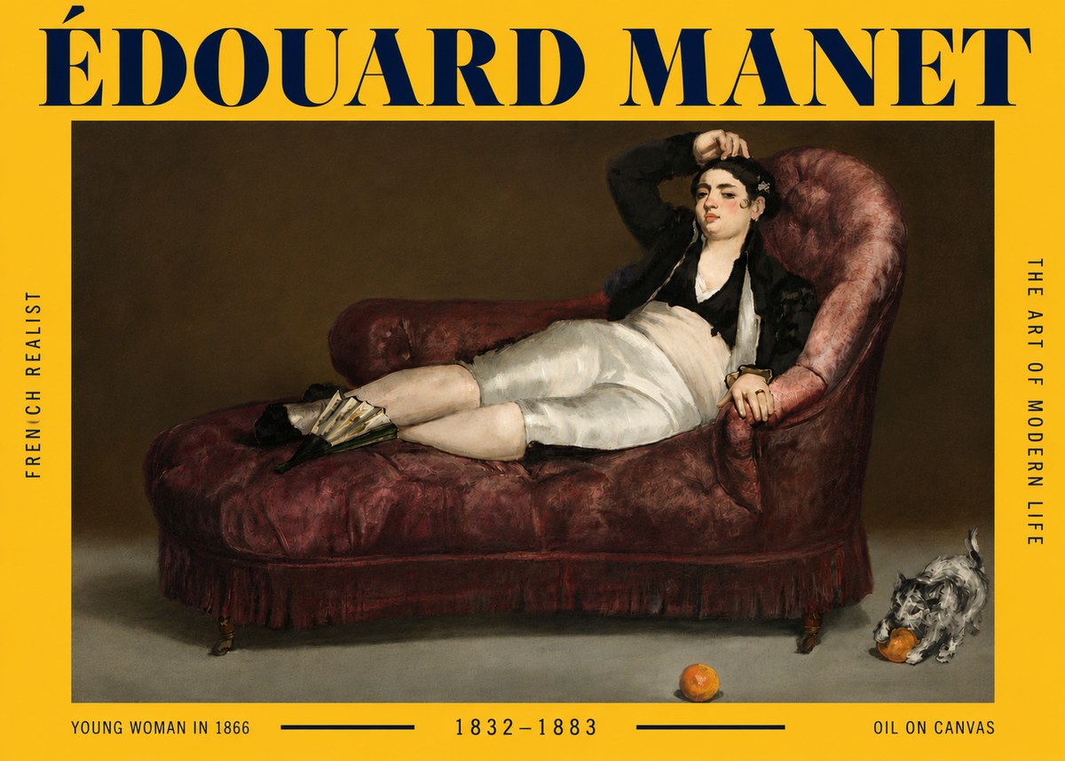 Édouard Manet Young Woman in 1866 No5 - Póster