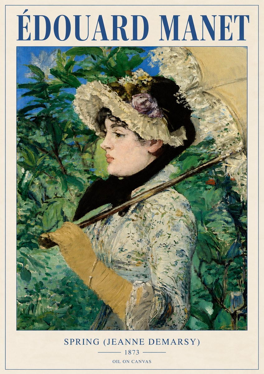 Édouard Manet Spring (Jeanne Demarsy) No4 - Póster