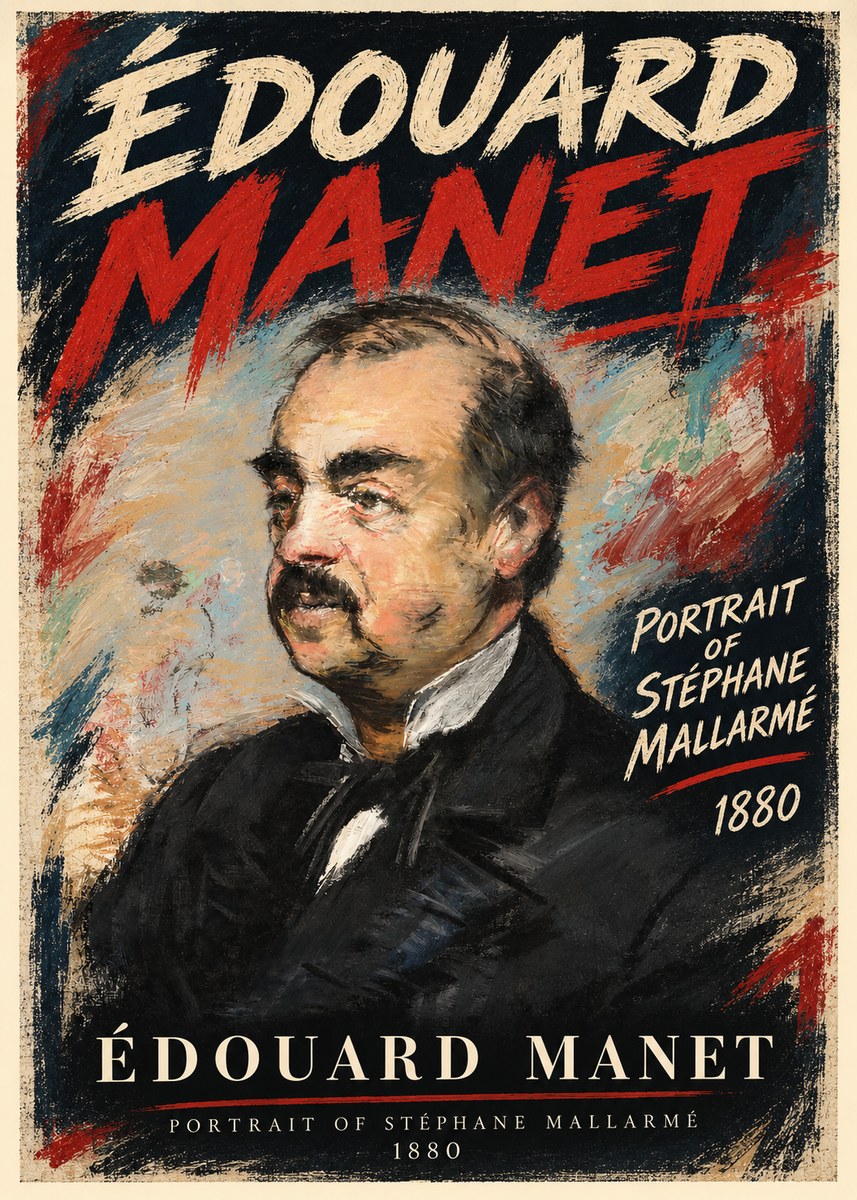 Édouard Manet Portrait of Stéphane Mallarmé I No3 - Póster