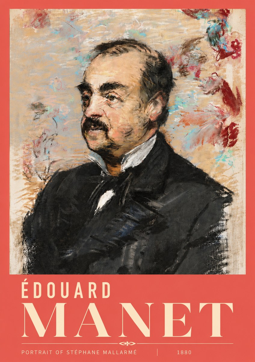Édouard Manet Portrait of Stéphane Mallarmé I No6 - Póster