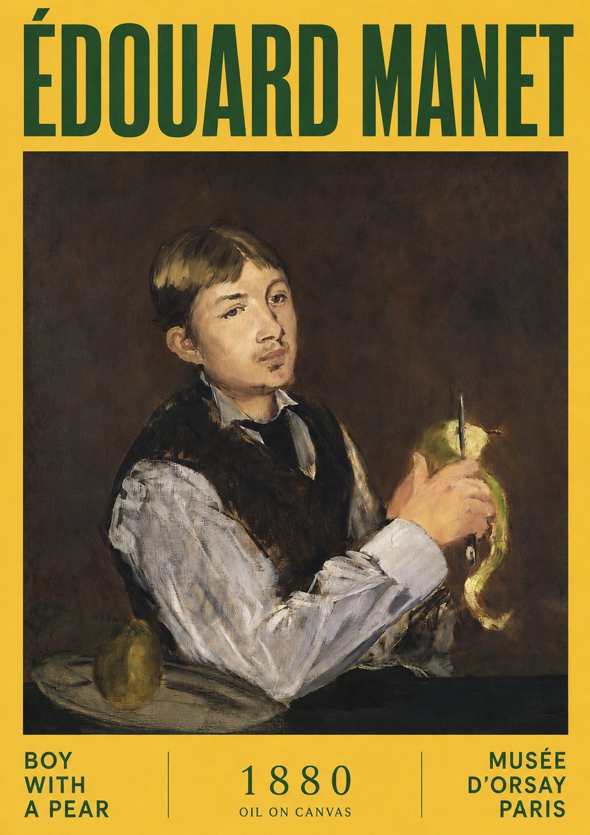Édouard Manet Boy with a Pear No2 - Póster