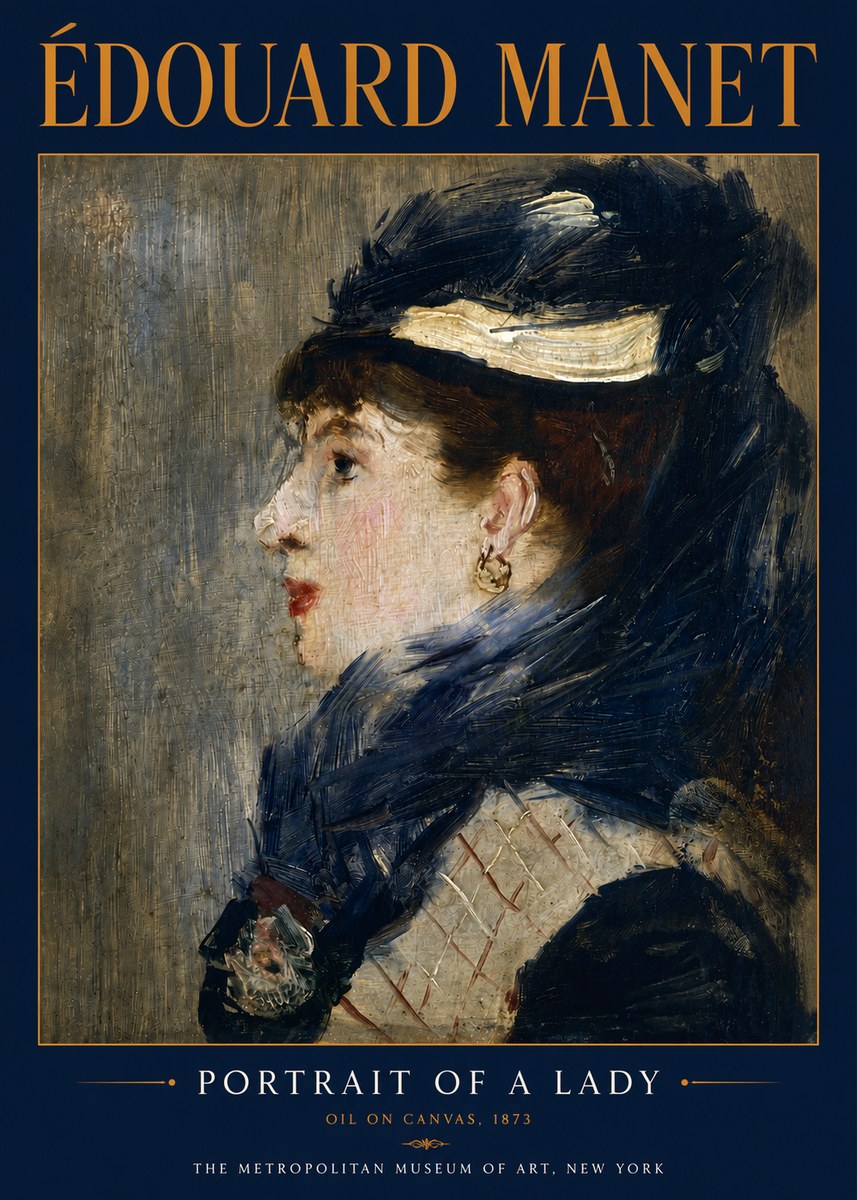 Édouard Manet Portrait of a Lady No4 - Póster