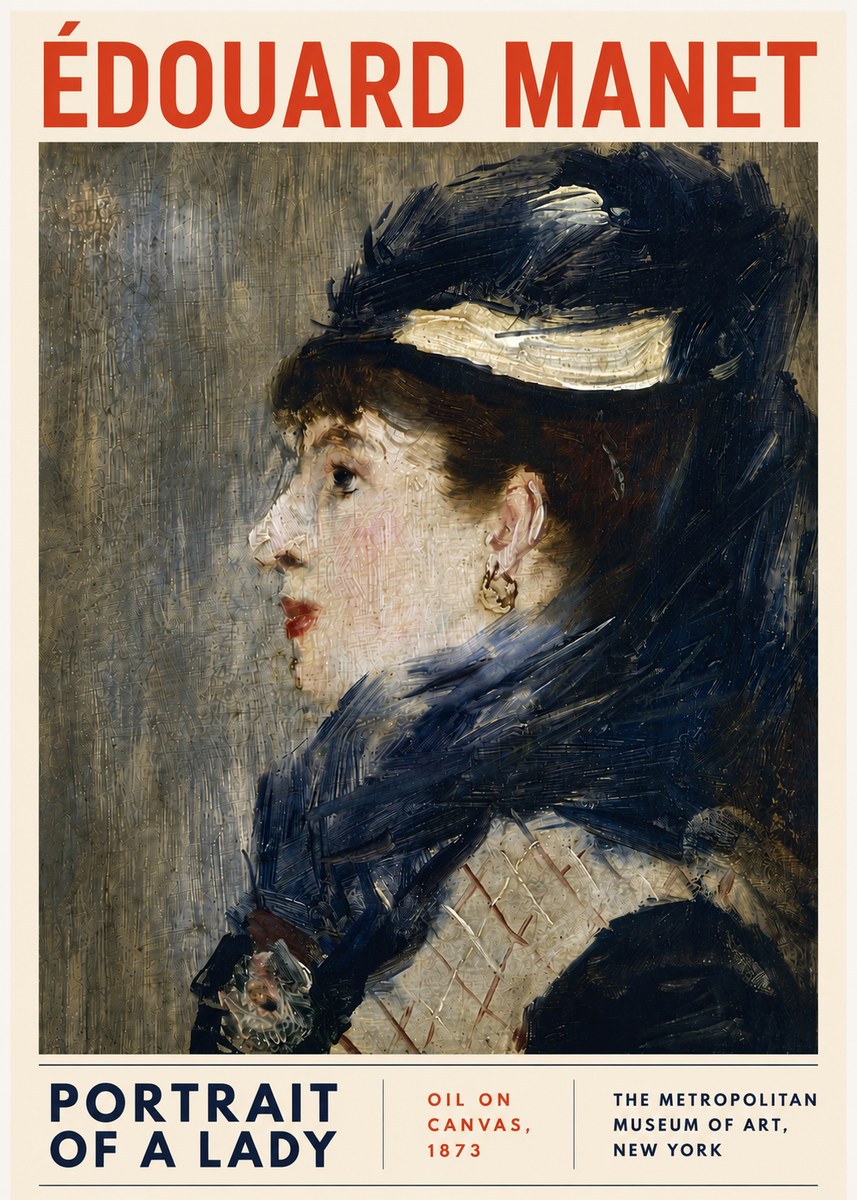 Édouard Manet Portrait of a Lady No5 - Póster