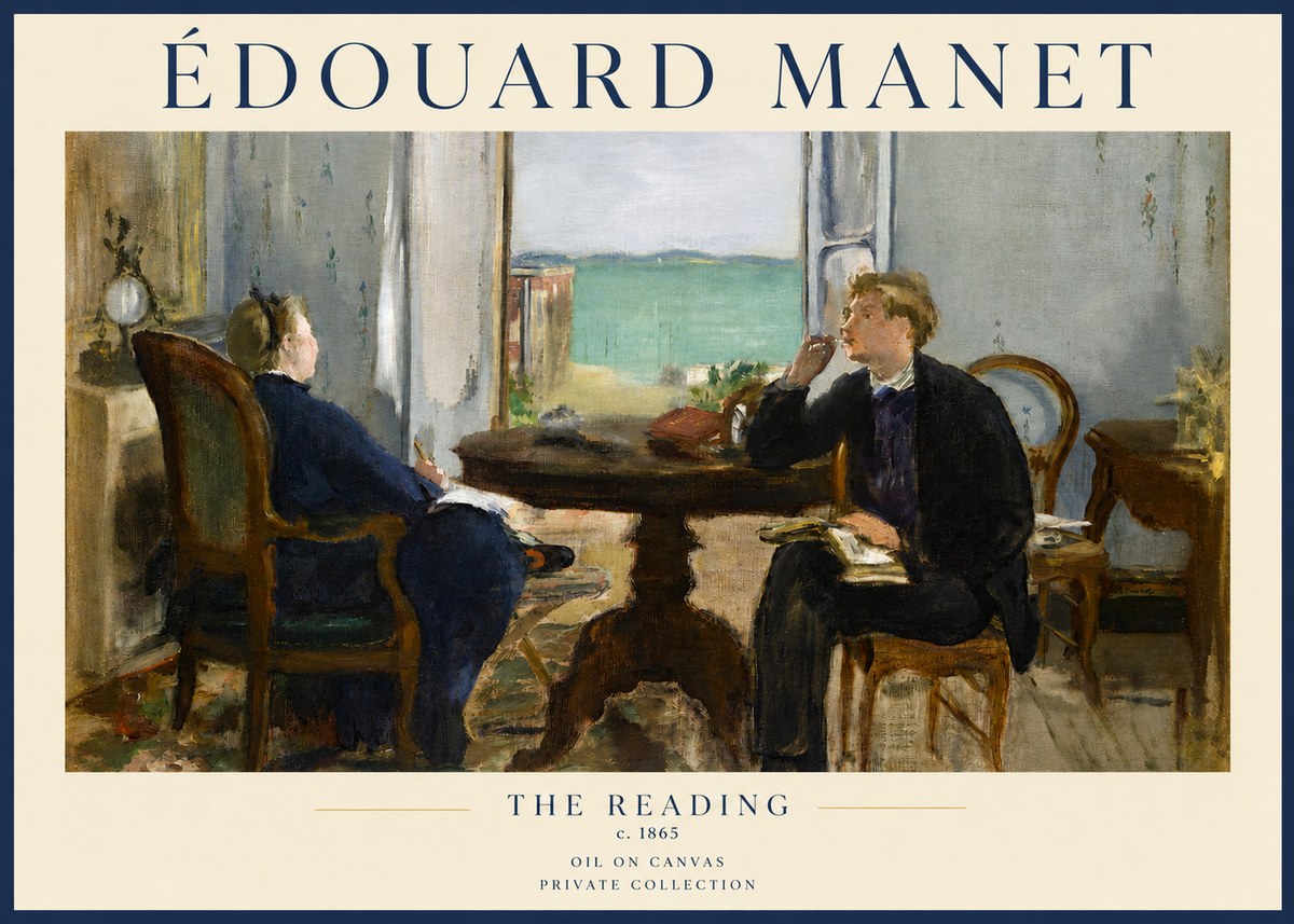 Édouard Manet The Reading No3 - Póster