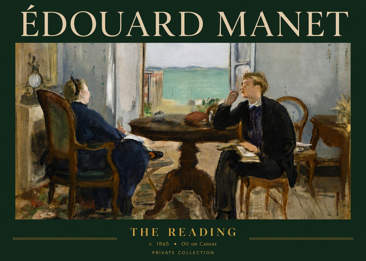 Édouard Manet The Reading No4 - Póster