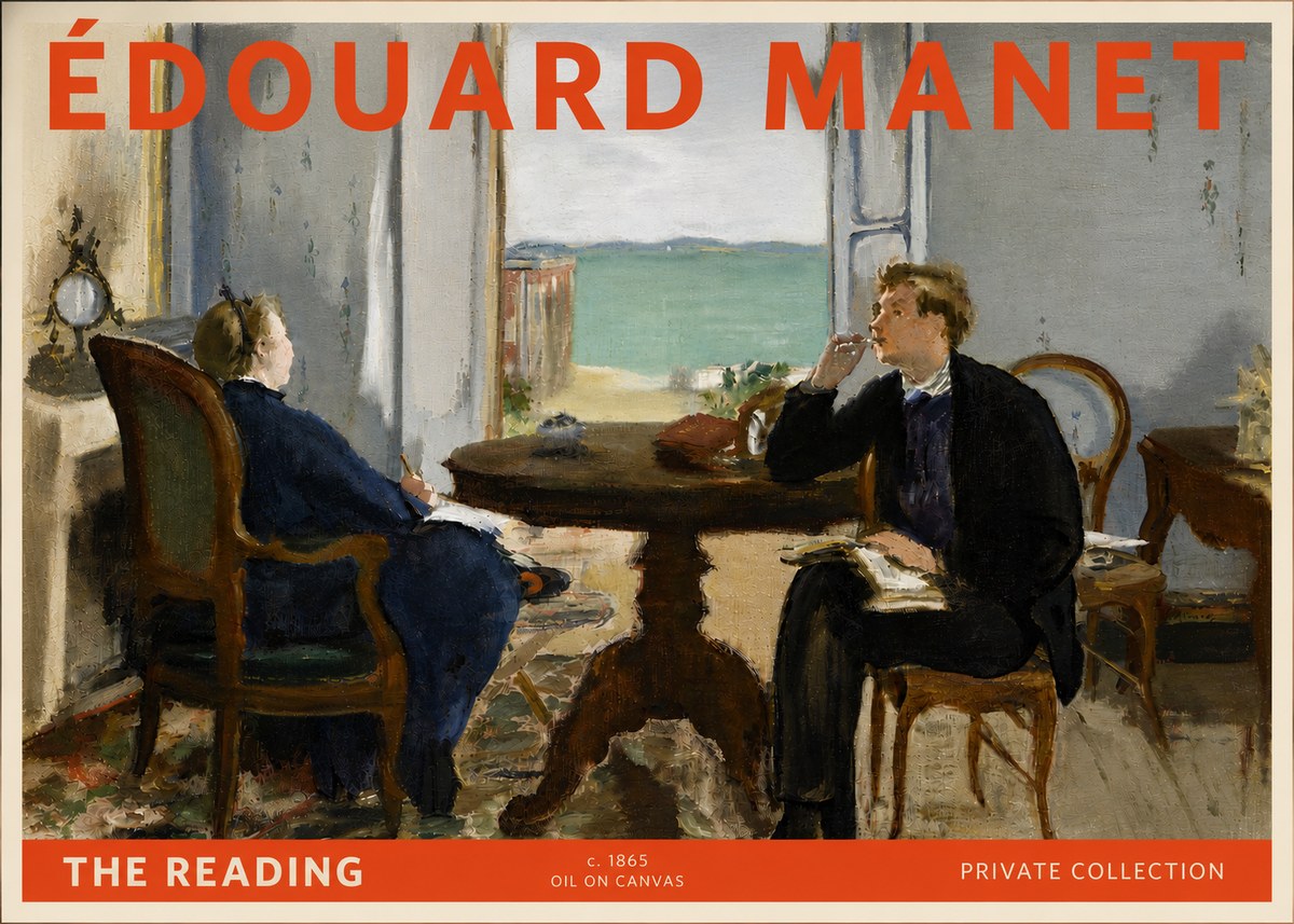 Édouard Manet The Reading No6 - Póster