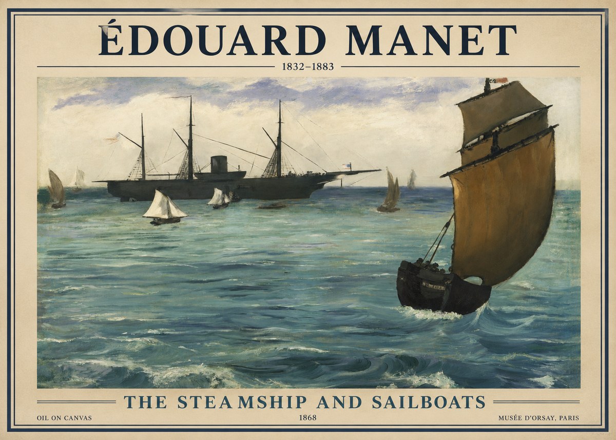 Édouard Manet At Sea No2 - Póster