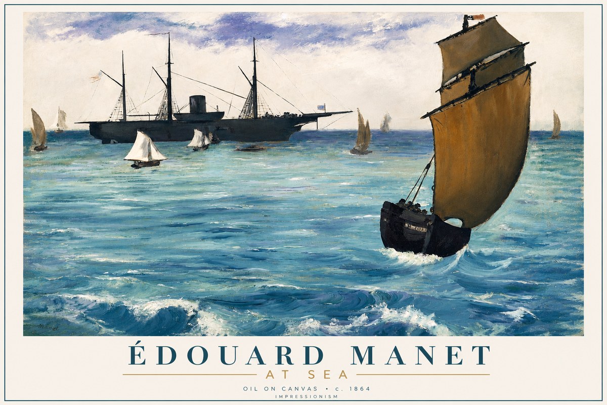 Édouard Manet At Sea No3 - Póster