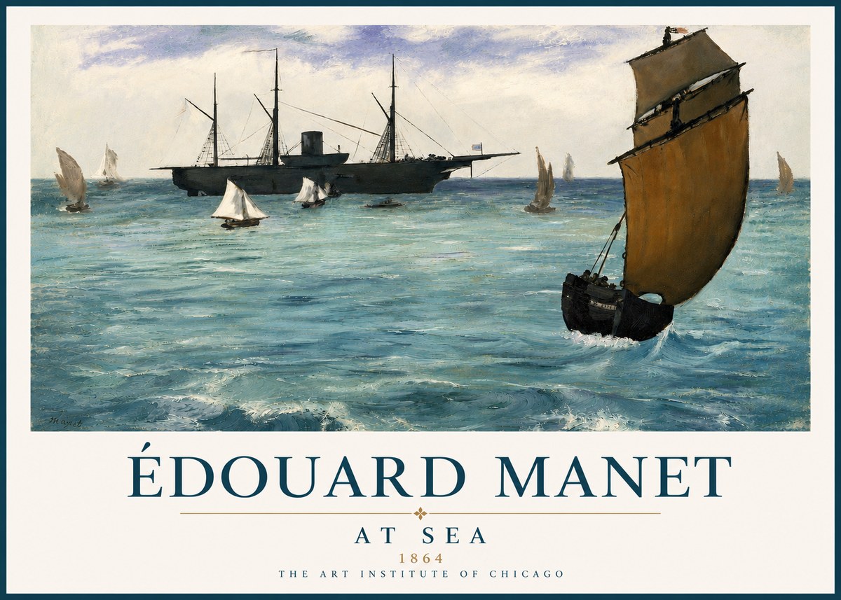 Édouard Manet At Sea No5 - Póster