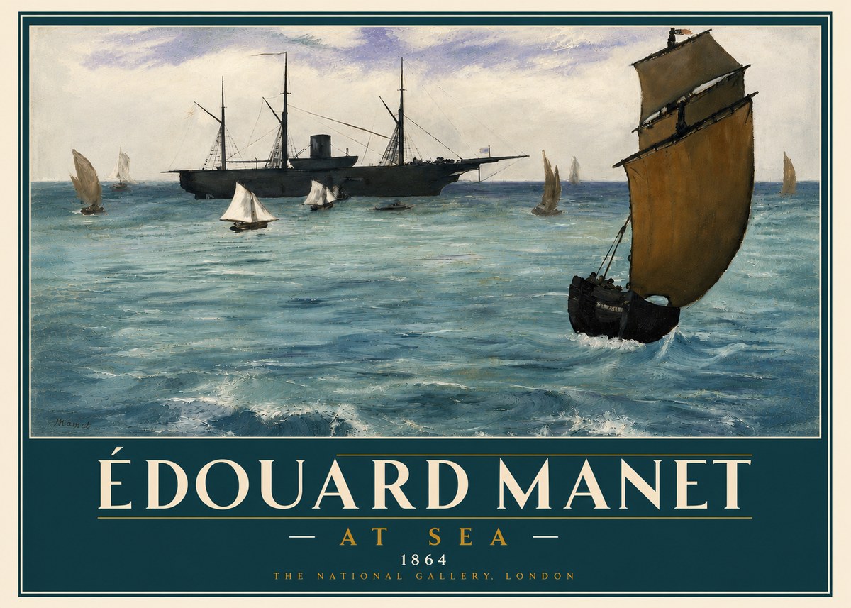 Édouard Manet At Sea No6 - Póster