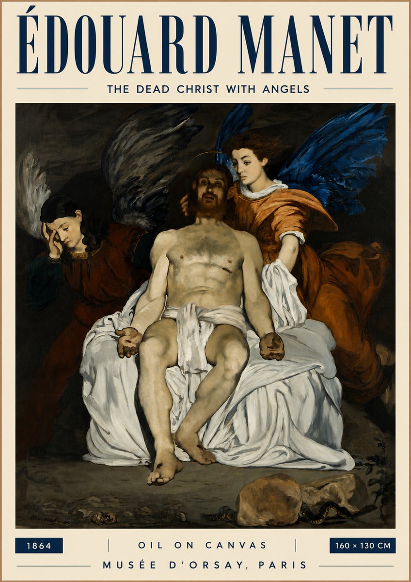 Édouard Manet The Dead Christ with Angels No6 - Póster