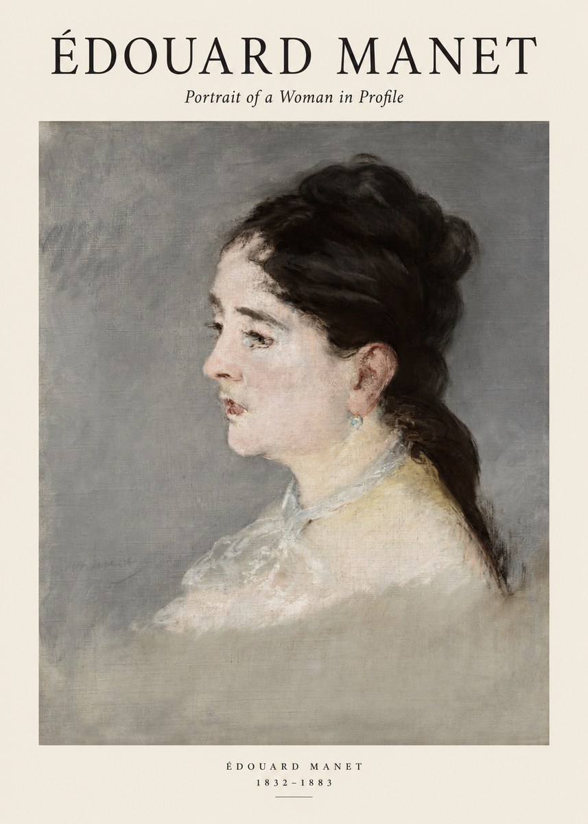 Édouard Manet Portrait of a Woman in Profile No1 - Póster