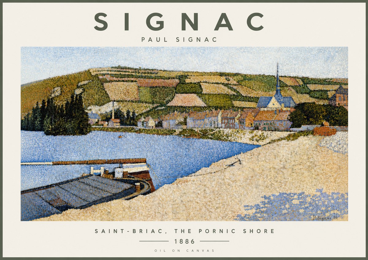 Signac Saint-briac, the Pornic Shore No5 - Póster