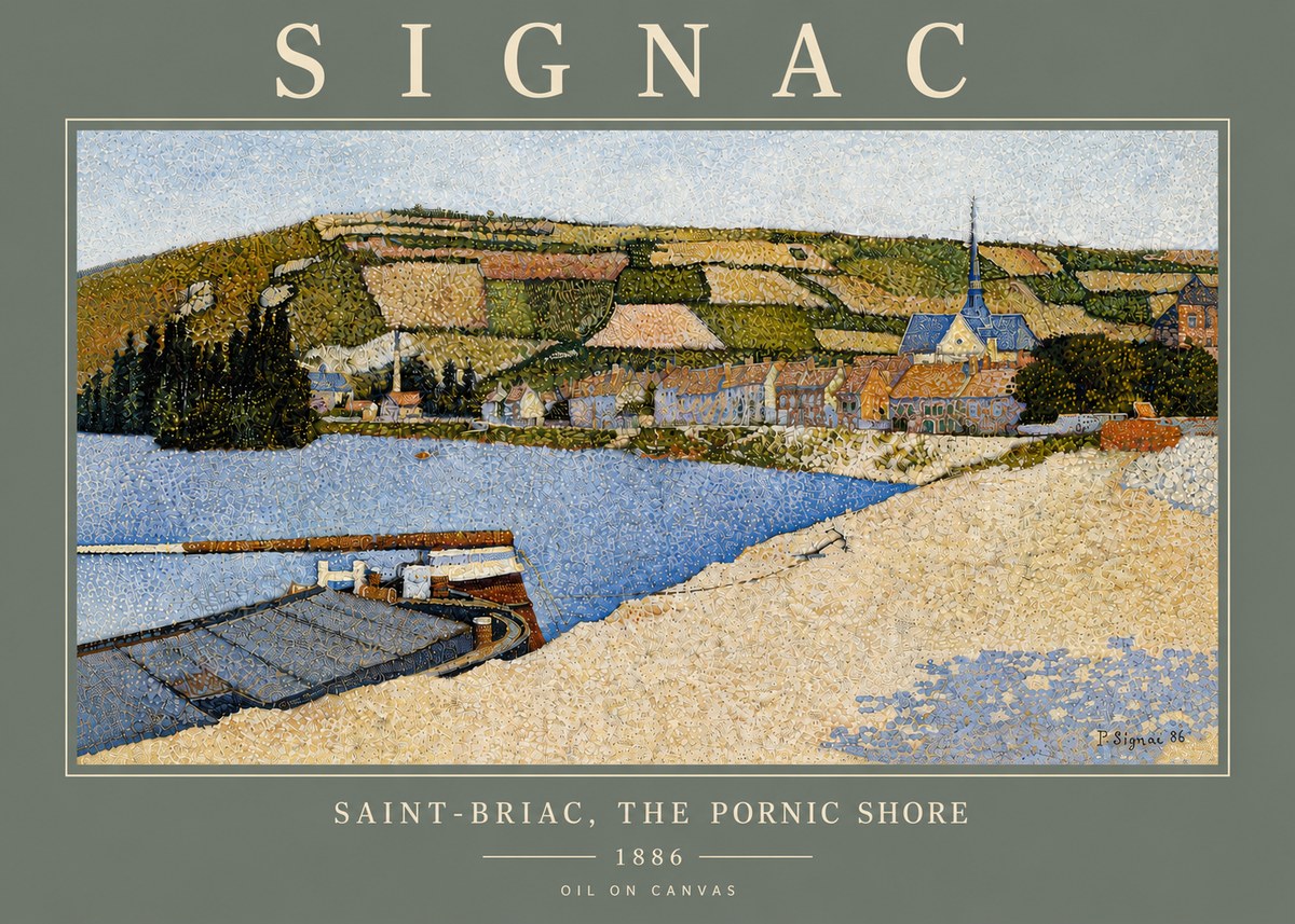 Signac Saint-briac, the Pornic Shore No6 - Póster