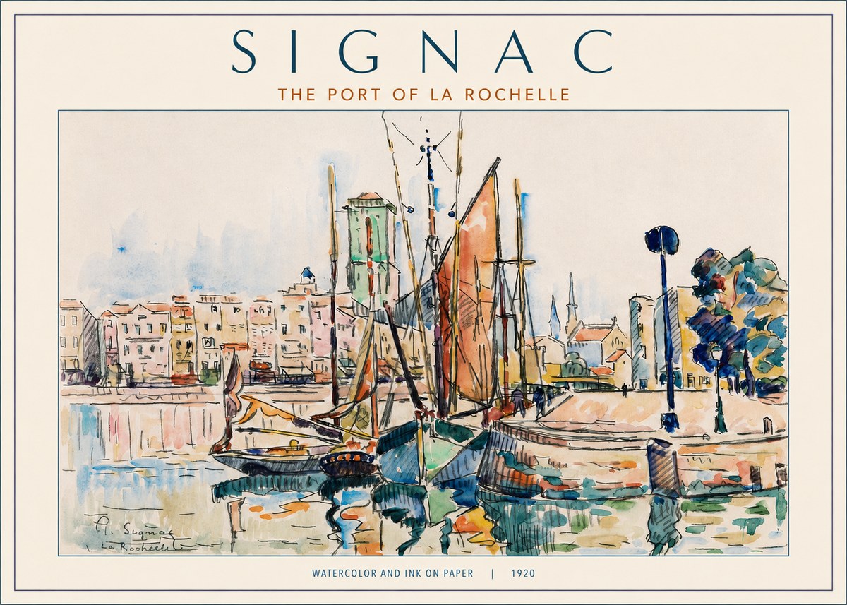 Signac The Port of La Rochelle No2 - Póster