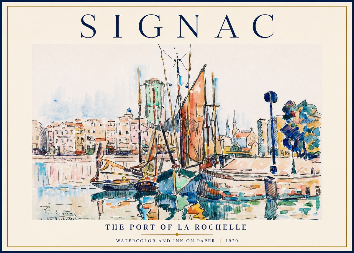 Signac The Port of La Rochelle No3 - Póster