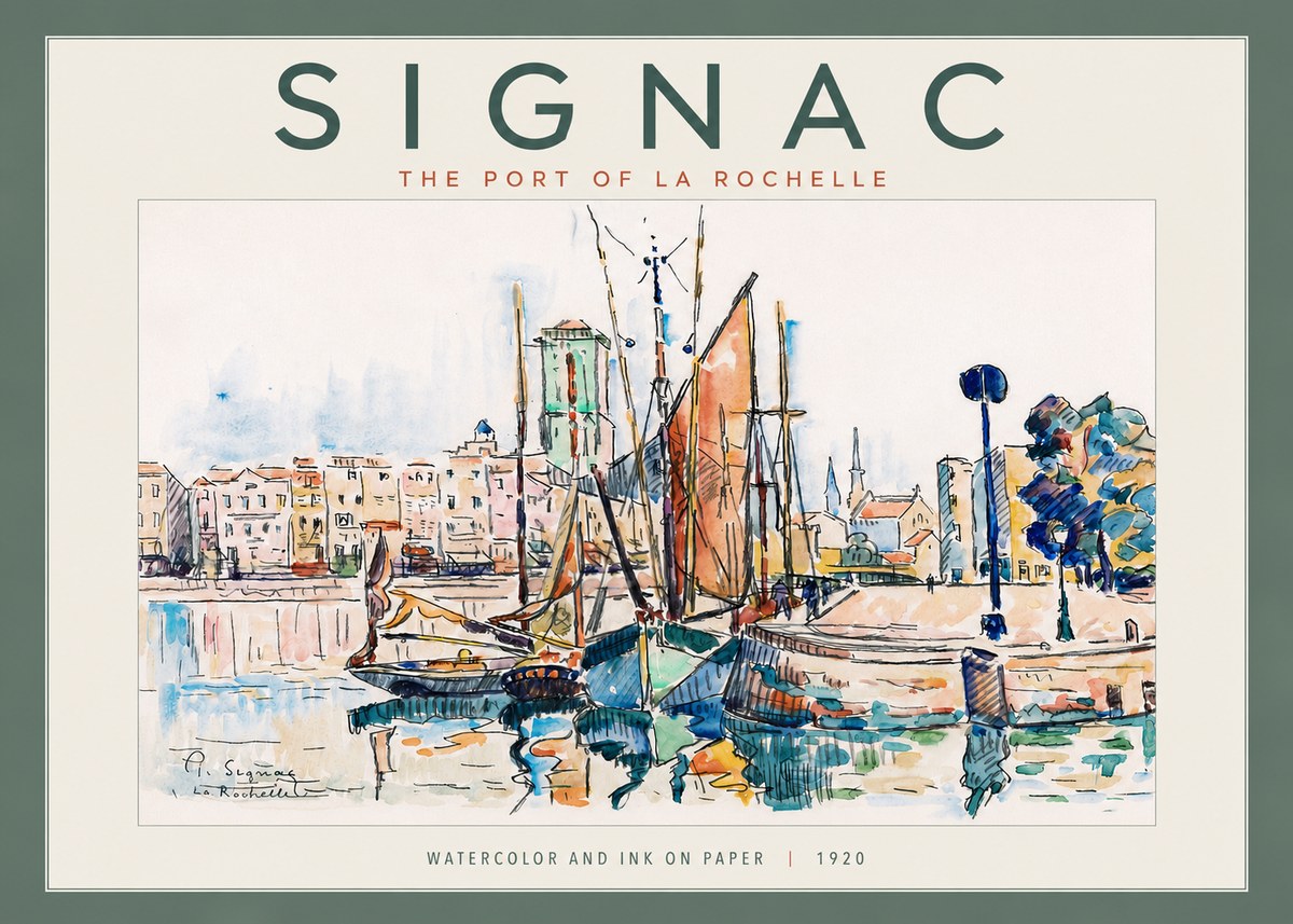 Signac The Port of La Rochelle No4 - Póster