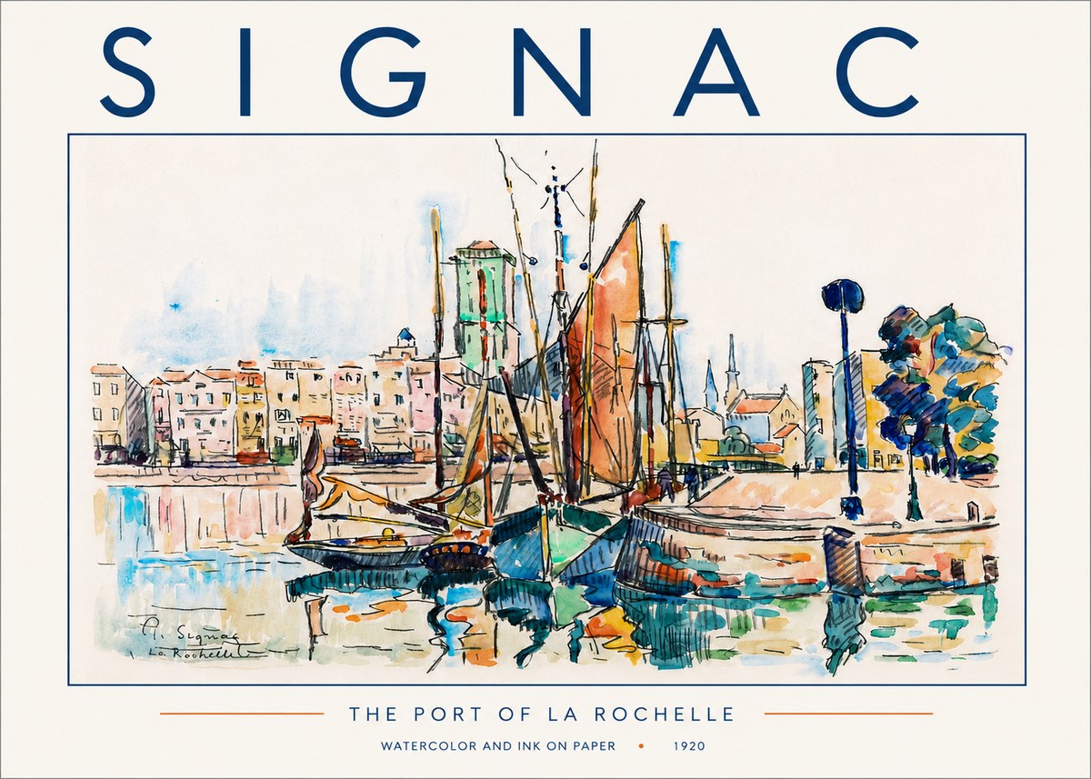 Signac The Port of La Rochelle No5 - Póster