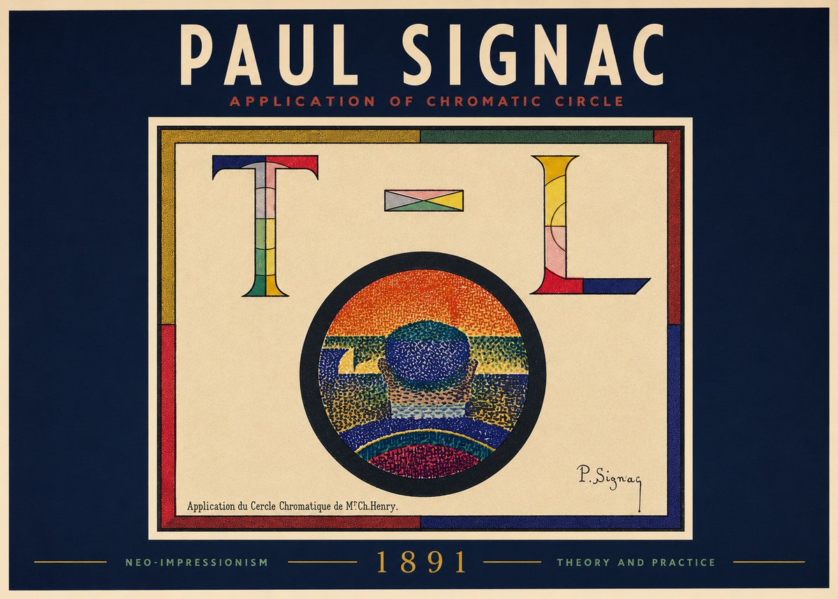 Signac Application of Chromatic Circle No4 - Póster