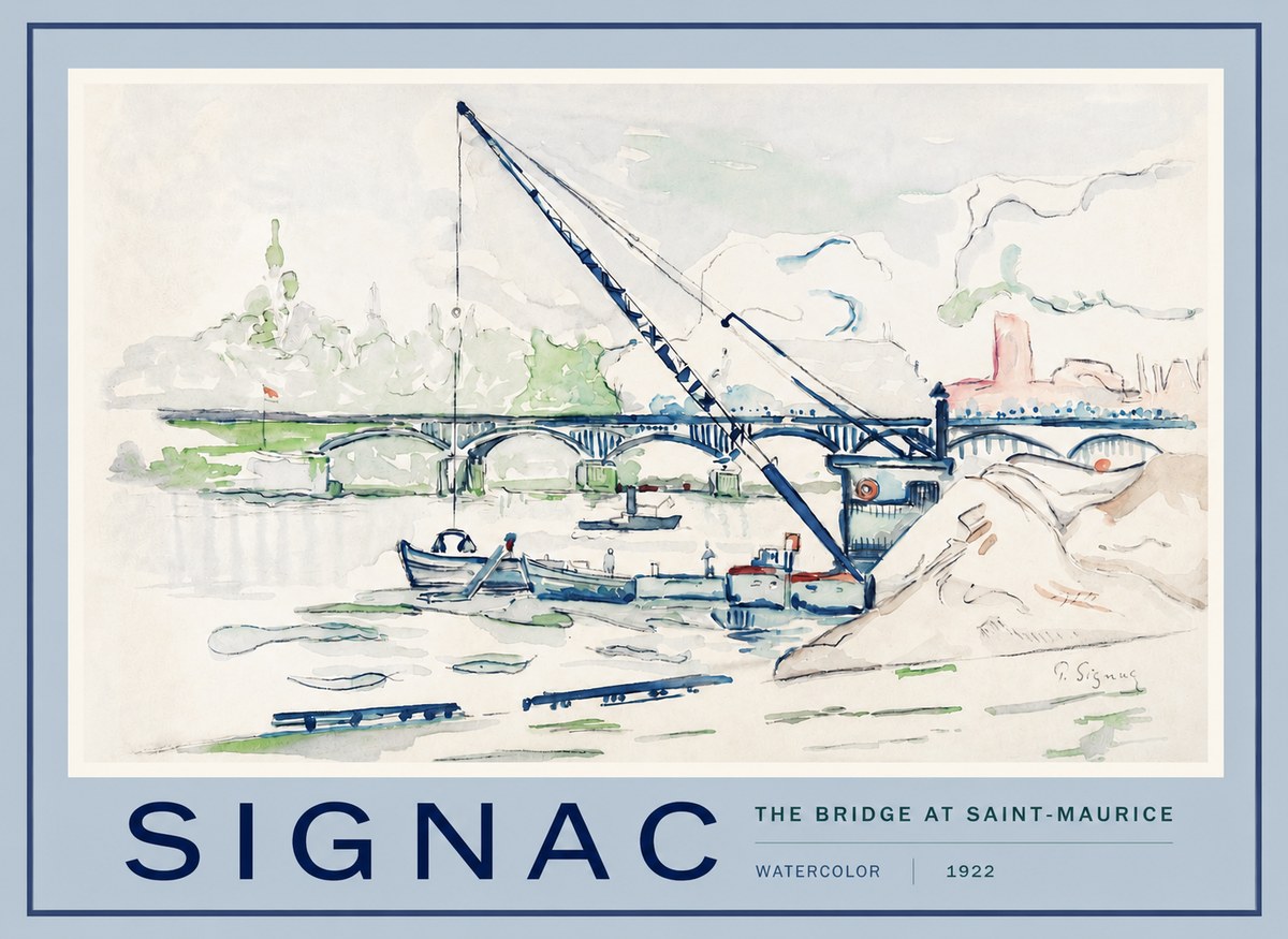 Signac The Bridge at Saint-maurice No2 - Póster