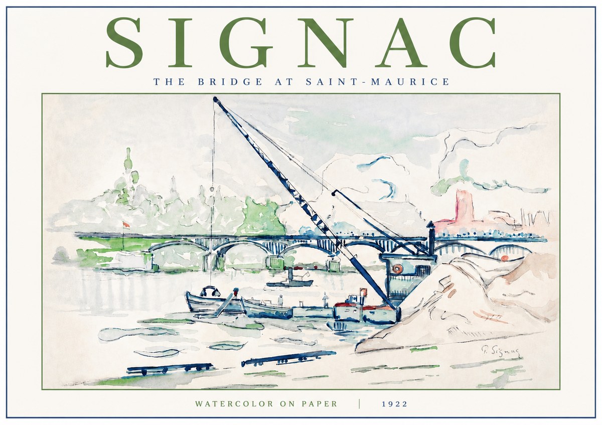 Signac The Bridge at Saint-maurice No3 - Póster