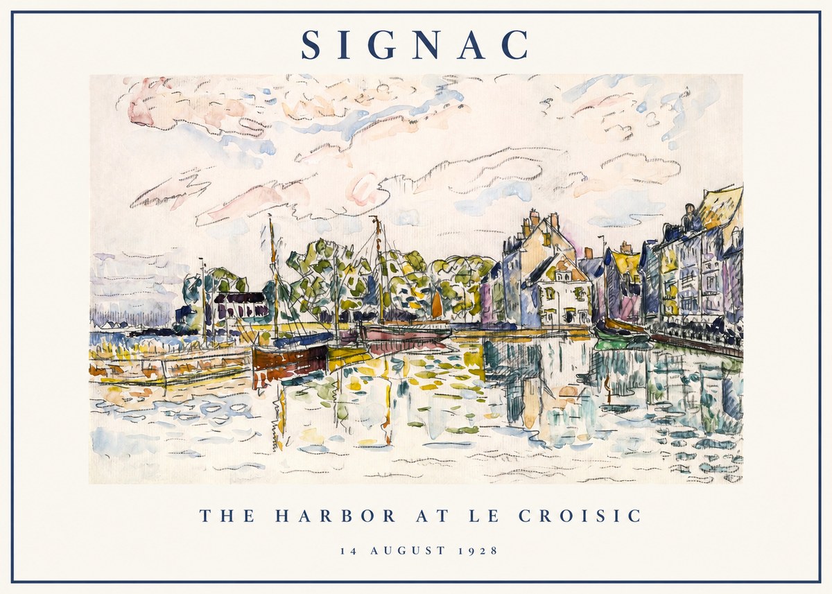 Signac The Harbor at Le Croisic No1 - Póster