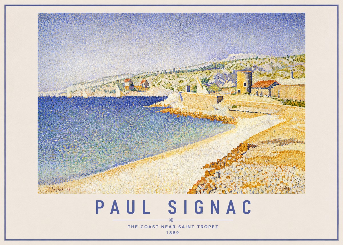 Signac The Coast Near Saint-tropez No6 - Póster