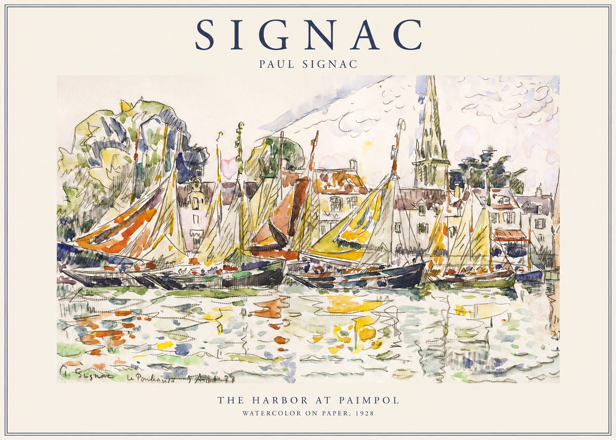 Signac The Harbor at Paimpol No1 - Póster