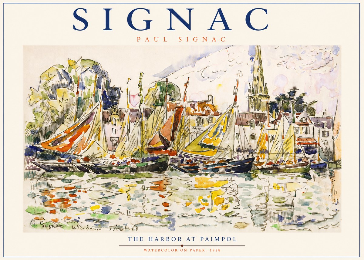 Signac The Harbor at Paimpol No3 - Póster