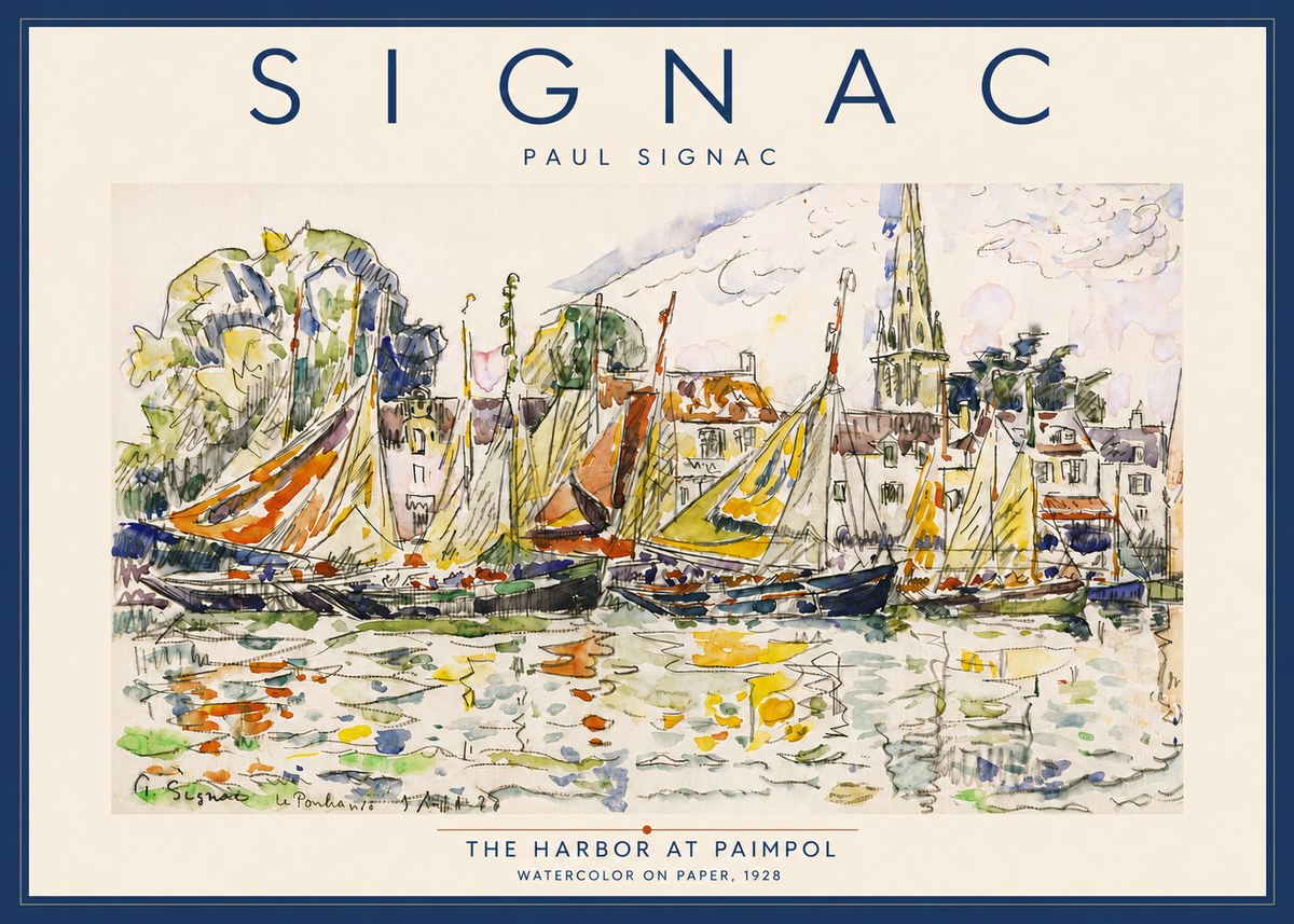 Signac The Harbor at Paimpol No4 - Póster