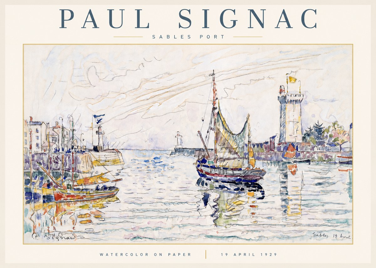 Signac Sables Port No5 - Póster
