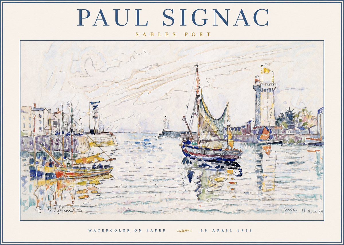 Signac Sables Port No6 - Póster