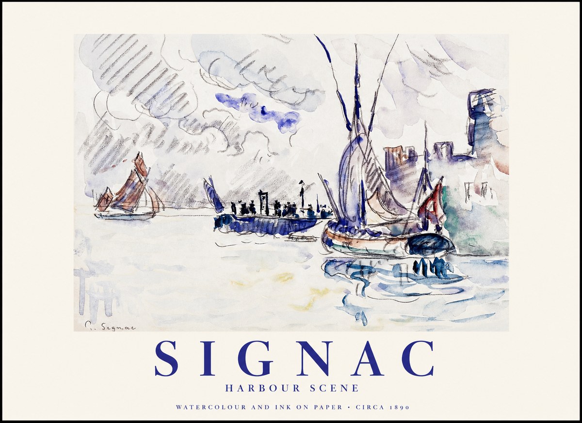 Signac Harbour Scene No1 - Póster