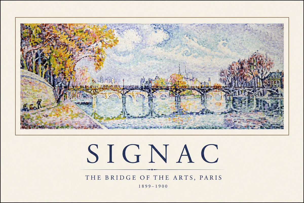 Signac The Bridge of the Arts, Paris No1 - Póster