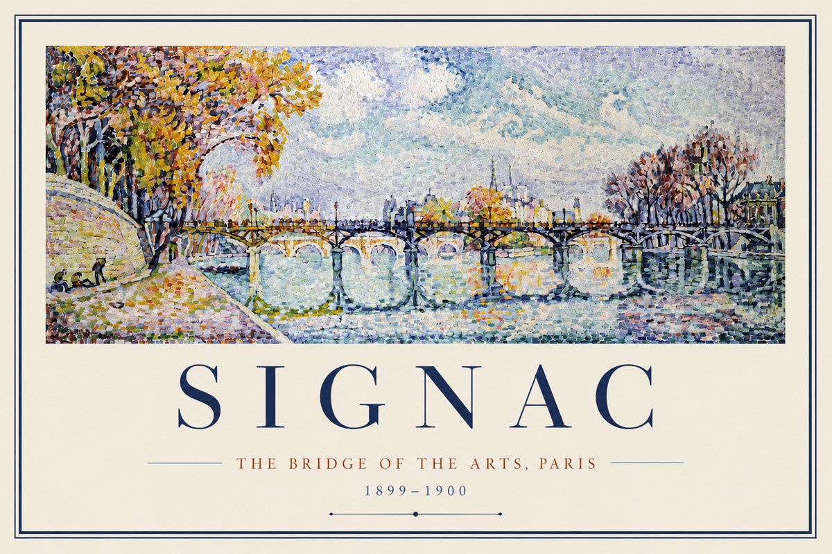 Signac The Bridge of the Arts, Paris No3 - Póster