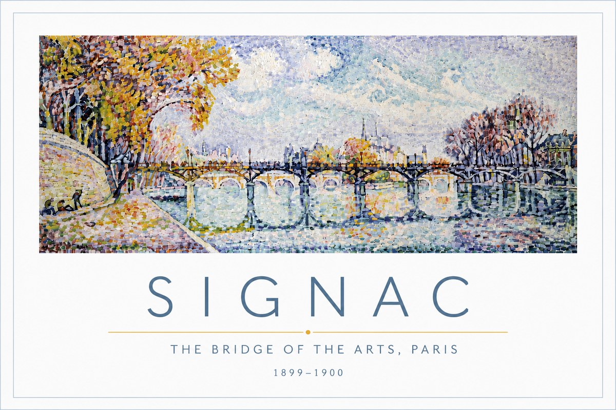 Signac The Bridge of the Arts, Paris No5 - Póster