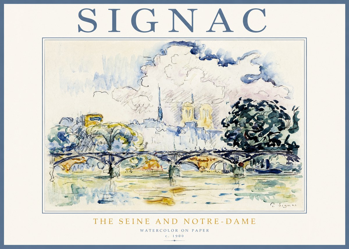 Signac The Seine and Notre-dame No2 - Póster