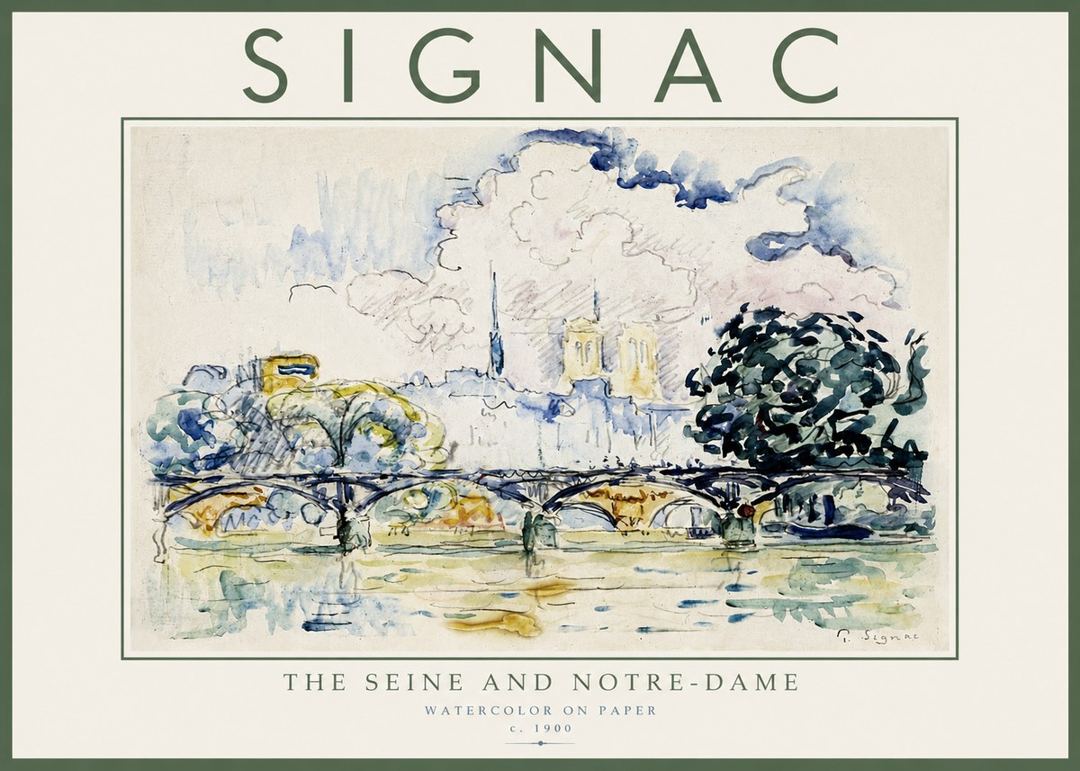 Signac The Seine and Notre-dame No3 - Póster