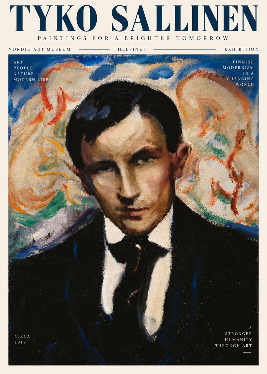 Tyko Sallinen Portrait of a Man II No6 - Póster
