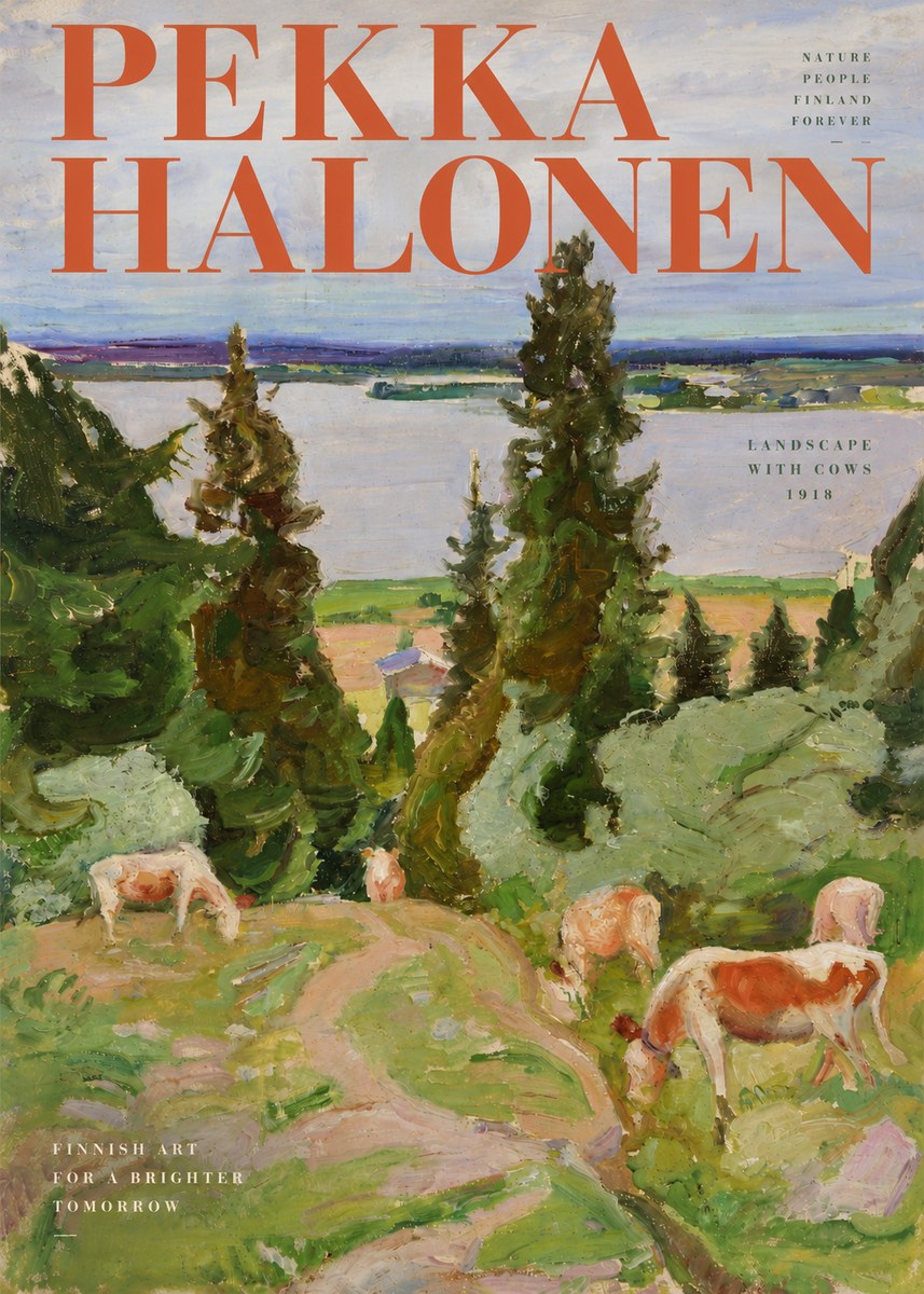 Pekka Halonen Landscape with Cows No3 - Póster