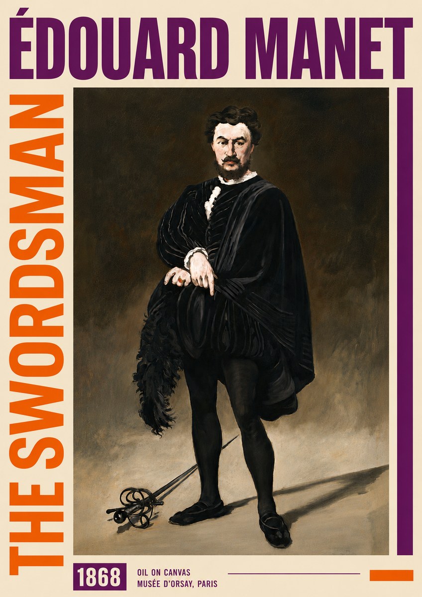 Édouard Manet The Swordsman No6 - Póster