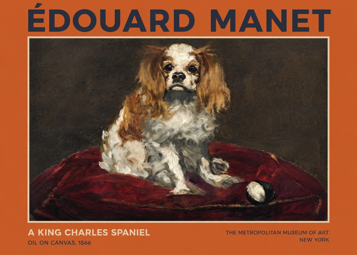 Édouard Manet A King Charles Spaniel No2 - Póster