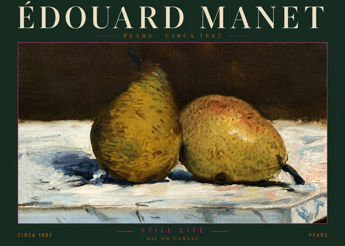 Édouard Manet Pears No5 - Póster