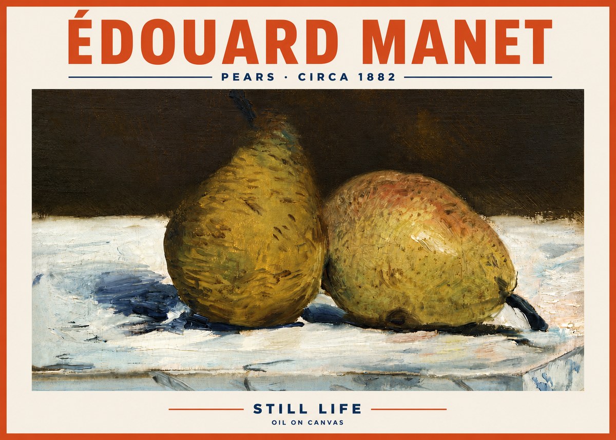 Édouard Manet Pears No6 - Póster