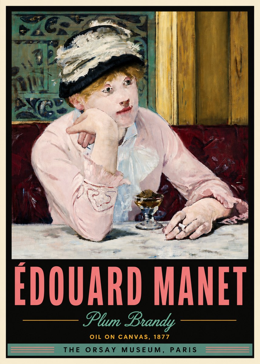 Édouard Manet Plum Brandy No5 - Póster