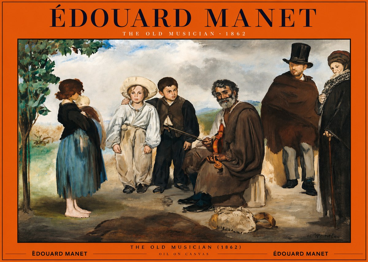 Édouard Manet The Old Musician - 1862 No2 - Póster