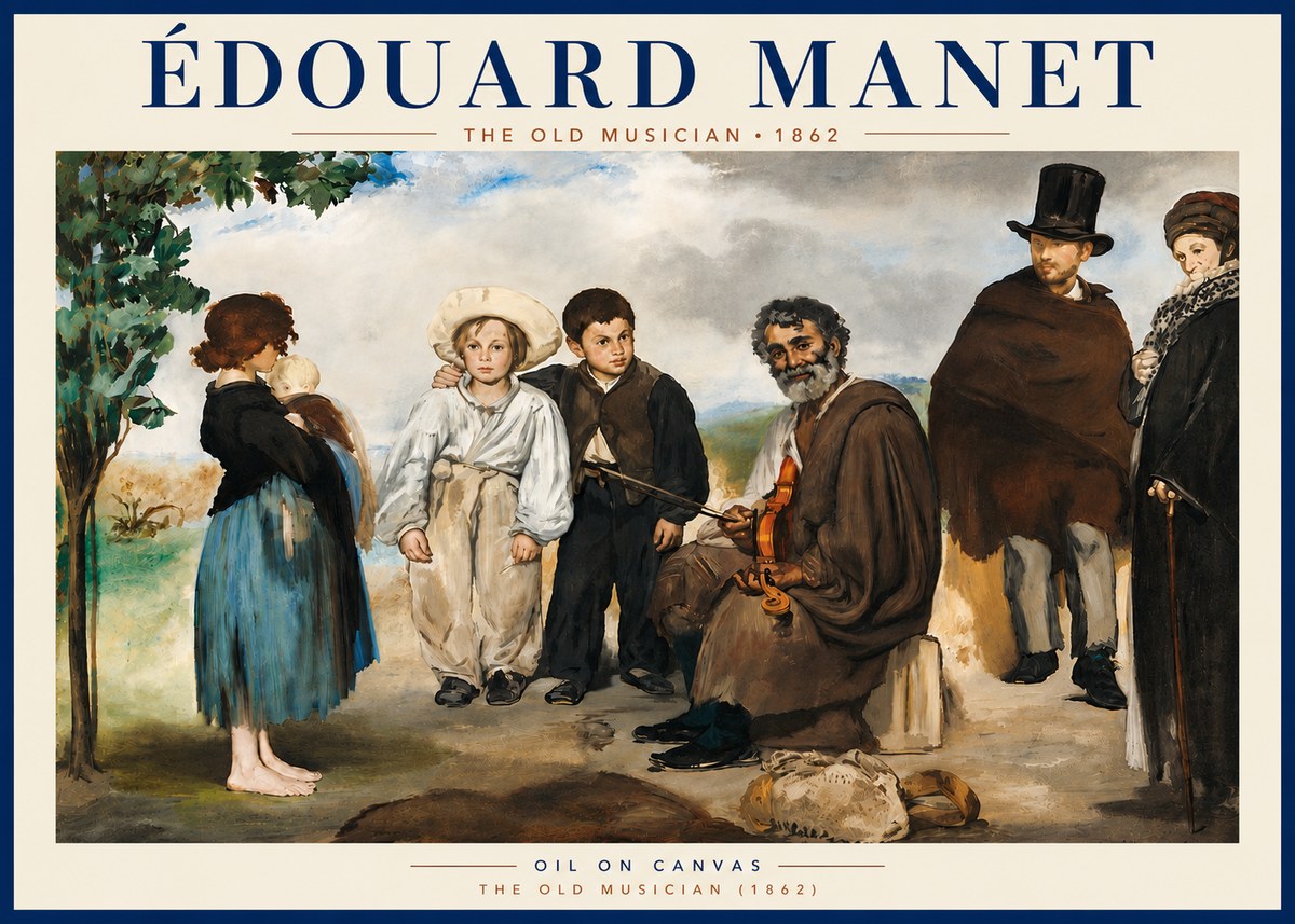 Édouard Manet The Old Musician - 1862 No5 - Póster
