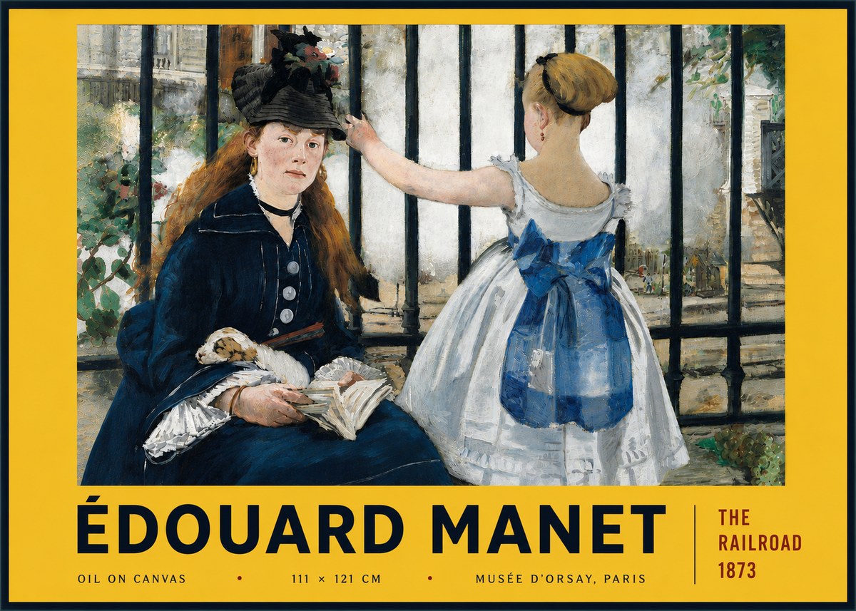 Édouard Manet The Railroad No6 - Póster