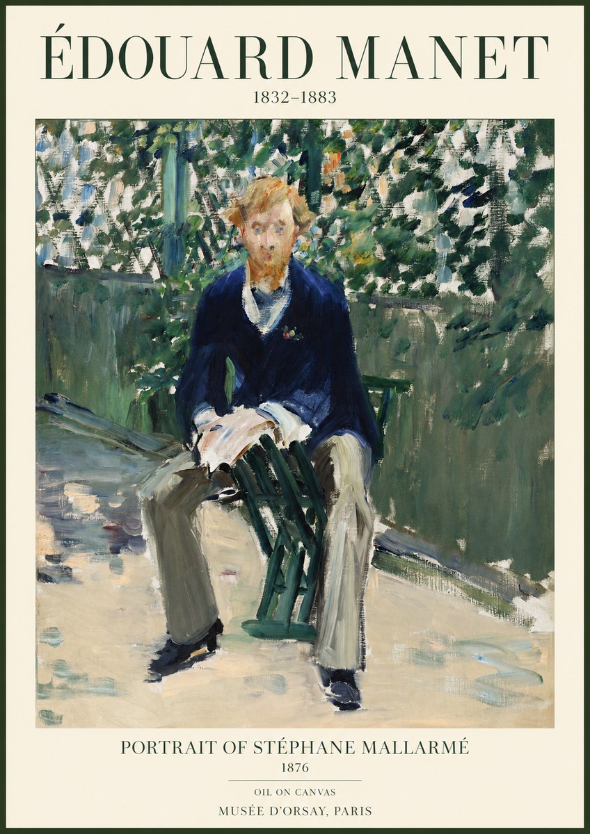 Édouard Manet Portrait of Stéphane Mallarmé II No1 - Póster