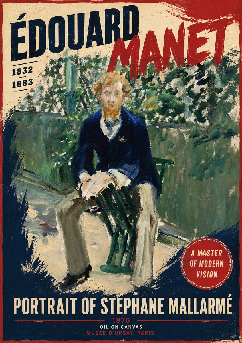 Édouard Manet Portrait of Stéphane Mallarmé II No3 - Póster